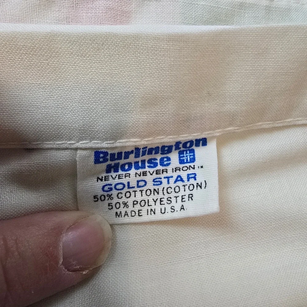 VTG Burlington House Gold Star Twin Flat Sheet Anita Wagenvoord Floral Gingham